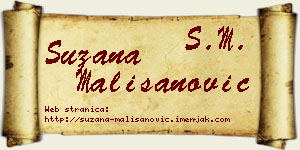 Suzana Mališanović vizit kartica